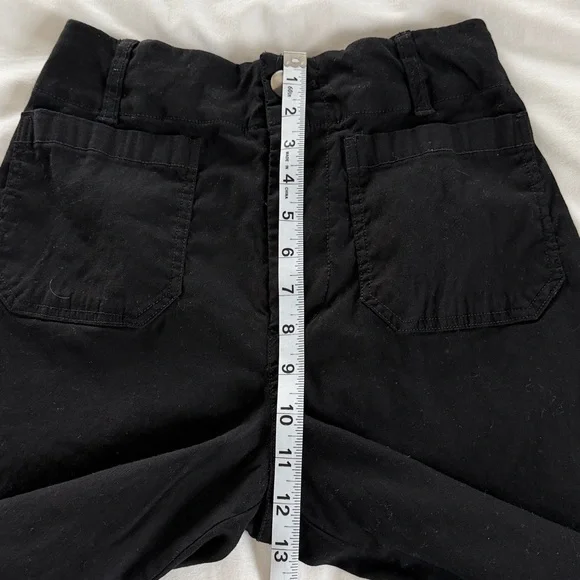 Maeve The Collette High Rise Cropped Wide Leg Pant Black 26 Anthropologie - Picture 12 of 16